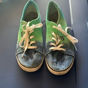 Keds blue & green tye-dye shoes